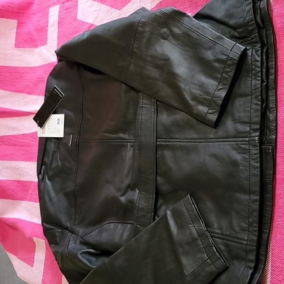 Deadwood Recycled Leather Tyra Tie-Waist Black Jacket - Picture 9 of 12